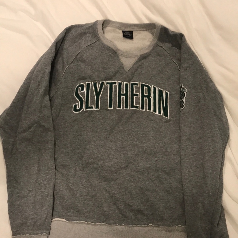 Harry Potter Slytherin Long Sweater in Grey